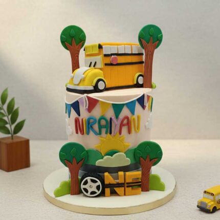 School Bus Themed Cake