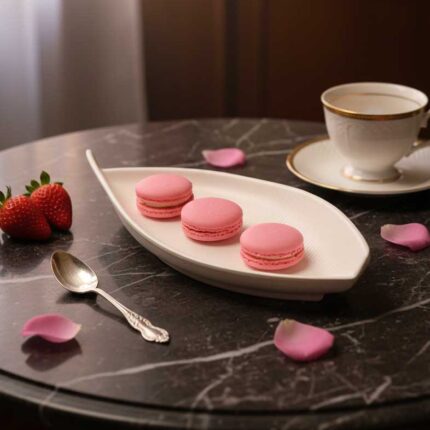 Strawberry Macarons 3 Pcs