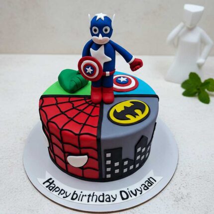 Superhero Squad Cake