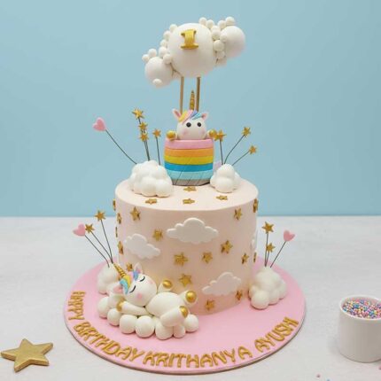 Unicorn Star Themed Cake