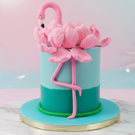 Flamingo themed cake