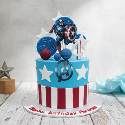Captain America Themed Cake