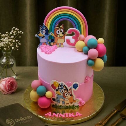 Bluey-Themed Birthday Cake