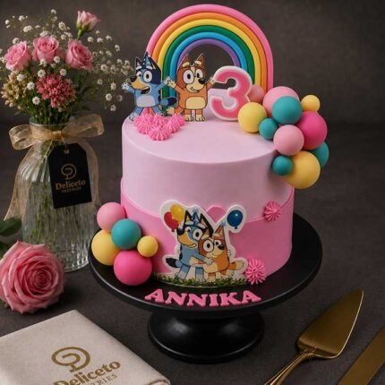 Bluey-Themed Birthday Cake