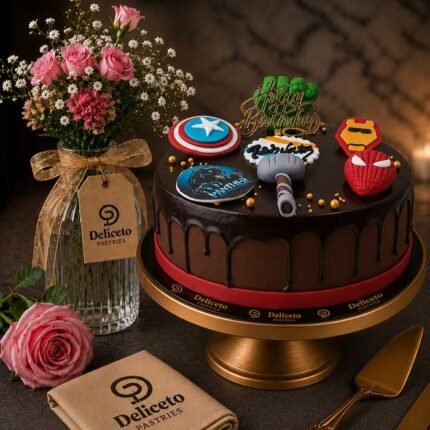Superheroes Squad Cake